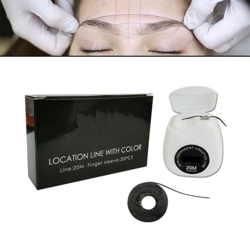 HOTWE Microblading Supplies Pre-Inked Eyebrow Mapping String – 20 Meters Thread, Hypoallergenic, Cosmetic Grade For Permanent Makeup