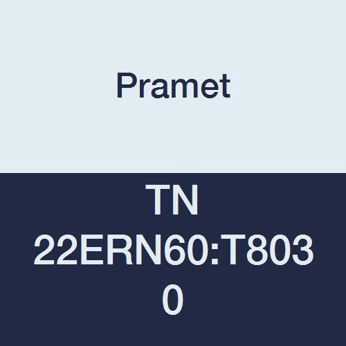 Pramet TN 22ERN60:T8030 Carbide Indexable External Threading Insert, Multi-Material (P30,M25,K30), Pitch 3.50-5.00 mm, 3 Cutting Edges, PVD, Gold, Use SER/L Toolholder (pack of 5)