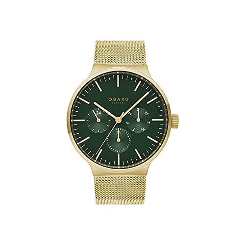 Obaku MOS Basil Analog Green Dial Men’s Watch-V229GMGEMG