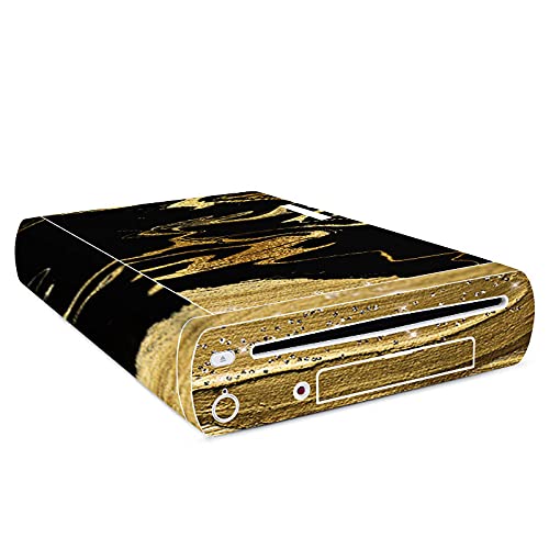 Sticker Nintendo Wii U pour masquer rayures console film marbre pailleté