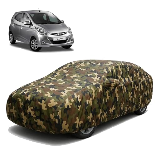 Image of Sulfar 100% Waterproof Car Body Cover for Hyundai Eon - Triple-Stitched Dustproof UV, Heat & Rain Protection with Mirror Pockets, Full-Bottom Elastic & Free Storage Bag - All-Weather Indoor Outdoor (A