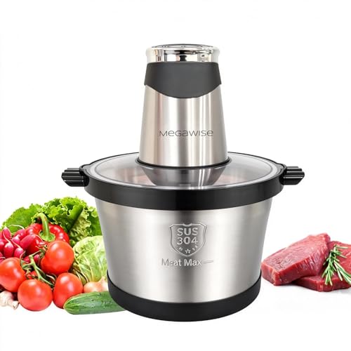 MEGAWISE Electric Food Processor, 1000W Meat Grinder &