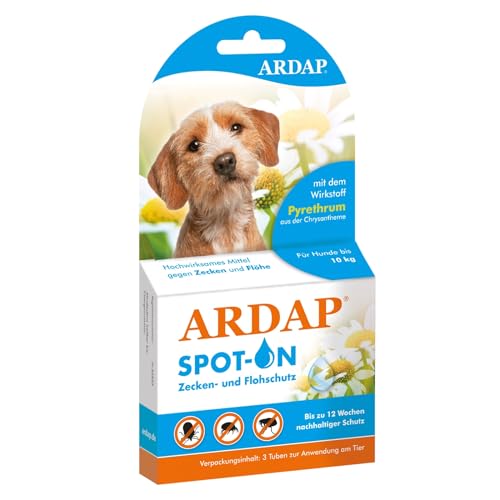 ARDAP Floh- und Zeckenschutz Paket inkl. Dr. Fressnapf Online-Tierarzt Beratung für Hunde (S) - Zeckenmittel für Hunde, Zeckenschutz Hund, Flohmittel Hund, Bis zu 12 Wochen Langzeitschutz