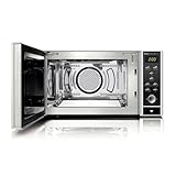 CASO | MCG30 Ceramic chef 3in1 Mikrowelle mit Grill + Heißluft 2100W |30L, Keramikboden, Grill-Rost für 2 Ebenen, Backofen-Funktion bis 200°C, Edelstahl - 3
