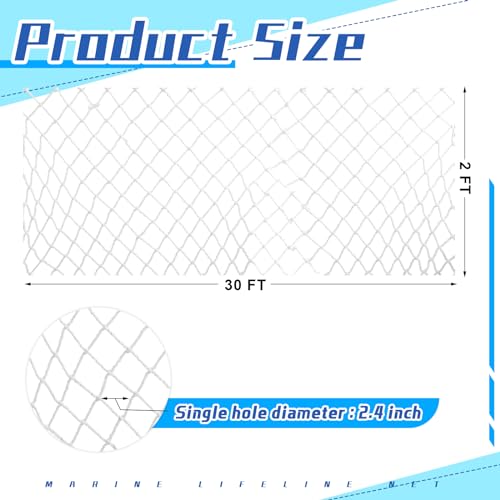 Windyun 1 peça de rede de segurança para barco, rede de proteção de segurança marítima, rede de corr