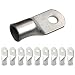 SELTERM 10 Pack 4/0 Gauge 4/0 AWG 3/8" Stud UL Marine Grade Ring Terminal Lugs Battery Cable Tinned Copper Eyelets [B94]