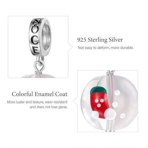 Image of GNOCE Christmas Charm Silver Plated & Sterling Silver Bracelet Gift
