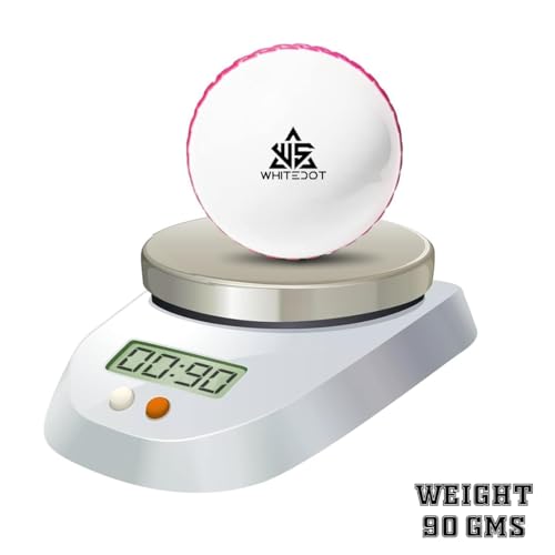 Image of Whitedot Synthetic Rubber Practice Cricket Ball /Wind Balls (90 GMS) for - Indoor & Outdoor Street & Beach Cricket (Pack of 6) (White, Red, Pink)
