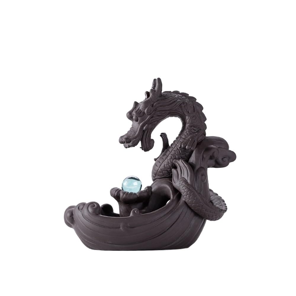 Large Purple Clay Reverse Flow Incense Burner Tea Ceremony Decorative Item Creative Holder Home Decor Decor