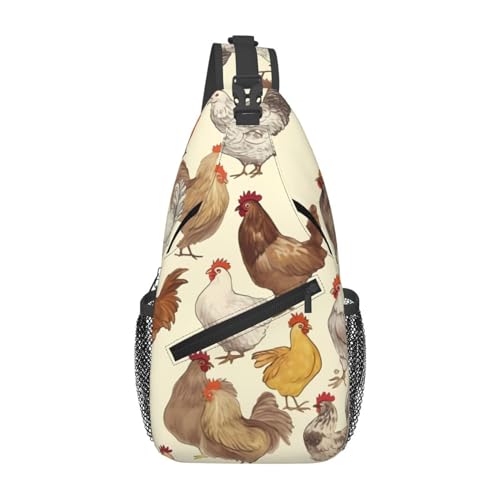 Bolso de pecho cruzado para hombre tipo sling mochila para senderismo miniatura 1