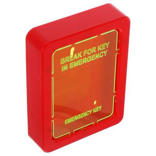 CLISPEED Boîte à Clés Sécurisée Murale Rouge en Plastique pour Stockage d'urgence Résistante aux Intempéries pour Écoles et Logements Locatifs
