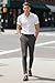 GINGTTO Mens Skinny Chinos Pants Stretch Slim Fit Dress Pants for Men Dark Grey 34Wx30L