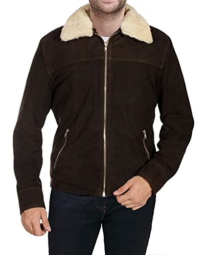 Rick Grimes Jacket - Brown Suede Jacket for Mens - Trucker Jacket Men