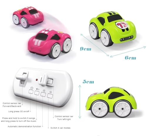 Image of Amitasha 5in1 Remote Control Intelligent Sensor Drift Car for Kids - Mini RC Drifting Car with Follow Me, Escape Mode & Music Toy Gifts for Boys Girls