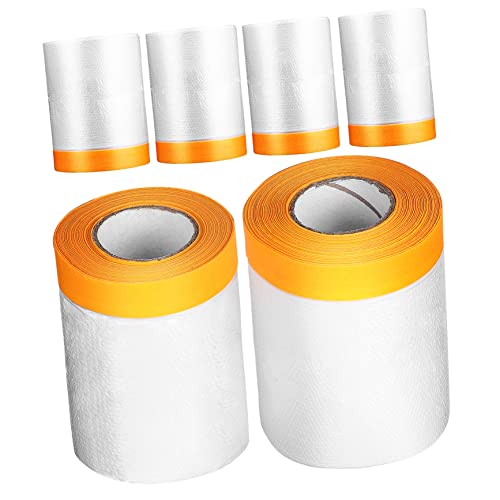 BESPORTBLE Protective Covering Films 6 Rolls Masking Tape for Floor Furniture Car Paint Mural Book Covering Tear-Resistant