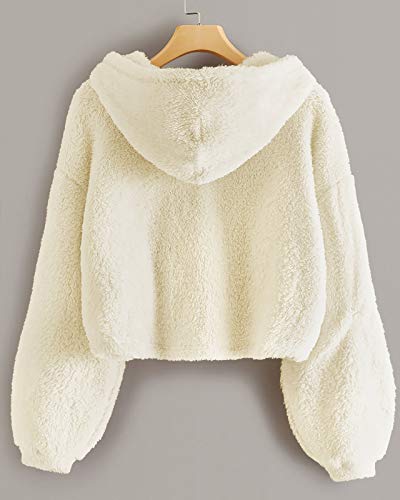 GAMISOTE Kids Girl's Fuzzy Hoodies Warm Loose Button Down Pullover Sherpa Jacket Top - Image 3