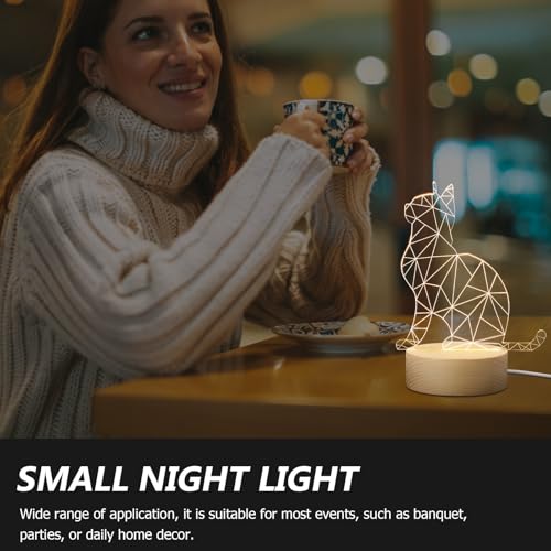 Lámpara de Mesa de Noche LED Diseño Gato 3D Healeved miniatura 5