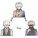 3D Motion Anime Manga Stickers Waterproof Decals Idean for Cars, Laptop, Skateboard, Wall Décor(Tokyo Ghoul, Ken Kaneki Four Fases)