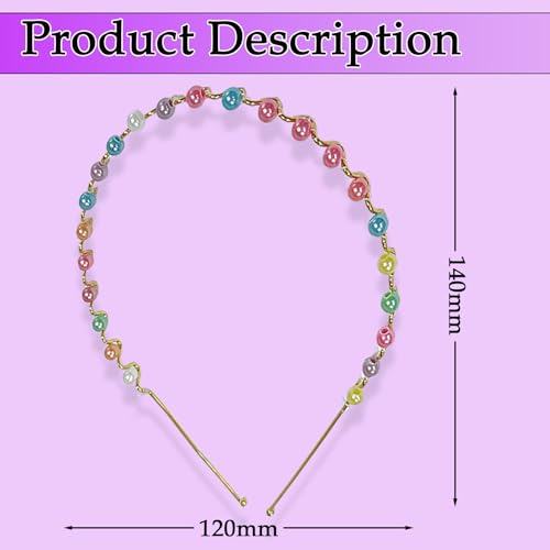 Image of Pearl Beads Hair Band with Zig Zag Model for Kids Women and Girls Hair Band (COMBO, Pack of 2)