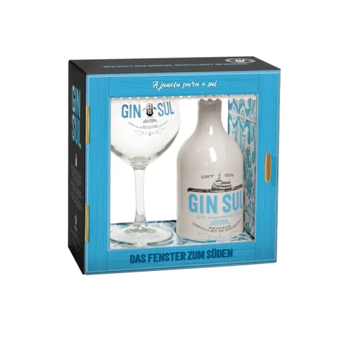 Gin Sul Dry Gin 43% Vol. 0,5 Liter im Geschenkarton mit Glas