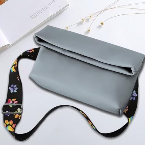 Image of Coldinair Colorful Dog Paw Purse Straps Replacement Crossbody Bag Strap Wide Shoulder Strap Guitar Strap Purse