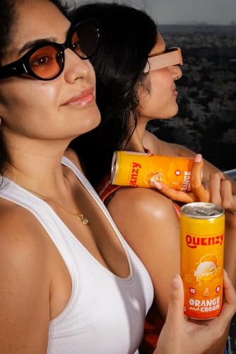 Image of Quenzy Prebiotic Soda Variety Pack - Mixed Flavours (Pack of 12 x 250ml) | 5g Prebiotic Fibre for Gut Health | Low Calorie Soda (<15 kcal) | No Added Sugar | Zero Preservatives | Healthy Sparkling Drink