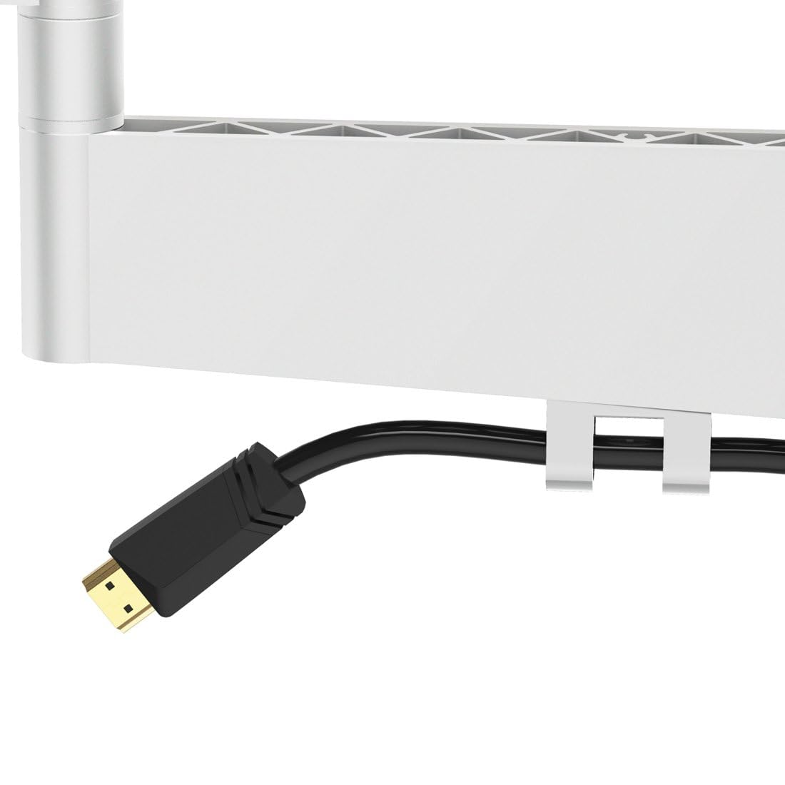 Hama TV Wandhalterung schwenkbar, neigbar, Langer Arm (TV Wandhalterung 32-65 Zoll, VESA 100x100 bis VESA 400x400, bis 50kg, ausziehbare Halterung, mit Fischer-Dübeln) schwarz-weiß