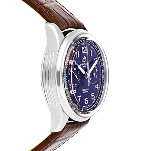 Breitling Premier B15 Duograph Chronograph Hand Wind Blue Dial Men's Watch AB1510171C1P13