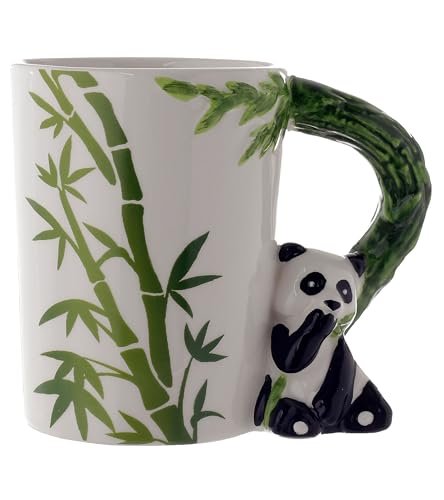 Puckator SMUG27 Mug avec Anse Panda 8 x 12,5 x 10,5 cm, Blanc