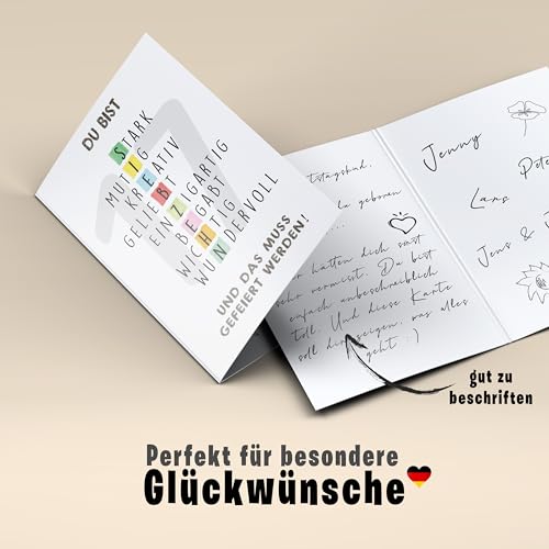 Lovely Cards - Rätselkarte bunt - Premium Geburtstagskarte zum 17. Geburtstag Mädchen Jungen Sohn Tochter - Geschenke Teenager - Geschenke Mädchen 17 jahre - Birthday Card A6 (17 Jahre)