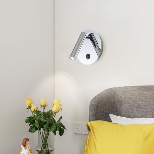 Aplique de pared con ajuste de rotación para leer en la cama sin fatiga visual 4