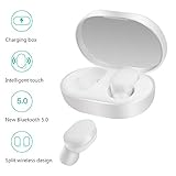 Guangmaoxin Xiaomi Bluetooth Auriculares Inalámbricos, Xiaomi AirDots Bluetooth V5.0 Estéreo de Auriculares, Conversación Binaural, Auriculares con Micrófono, 300mAh Caja de Carga, Blanco