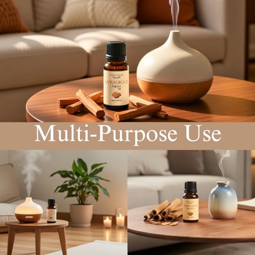 Image of Floryn Decor 15ml Aroma Oil Fragrance Oil for Diffuser, Candles, Soap & Aroma Therapy | Long Lasting Floral Scent | Premium Concentrated Aroma Oil (Sandalwood)