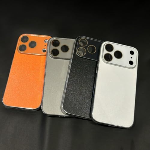Protection antichoc iPhone 14 coque de luxe en verre mat et grand module photo