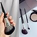 Angled Blush Brush,Large Powder Mineral Brush,Foundation Makeup Brush,Powder and Blush Brush for Daily Makeup (Black)