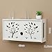 Große Wandmontage Wireless Router Aufbewahrungsbox WiFi Organizer Wohnzimmer Dekoration Kabelmanagementsystem Wärmeableitung Design für Home Office TV Zubehör Set Top Box (B)