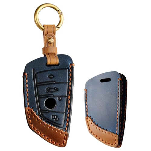 Coque de clé avec porte-clés en cuir BMW Série 5 et 7 - Protection boîtier intelligent