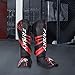 Lljsszr Kickboxing Shin Guards, Adult Shin Guards, Protection for Kickboxing, Kicking, Taekwondo, Sports, Arts, M Red Black