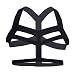 iiniim Men's Nylon Body Chest Harness Lingerie Elastic Shoulder Support Brace Black One Size