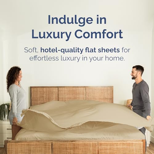 Drap plat simple King size de qualité supérieure pour matelas grand format