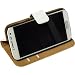 Produktbild Kunstlederhülle Samsung Galaxy S4 - Weiß - PhoneNatic I9500 Case Tasche Etui Schutz aufstellbar + Schutzfolie