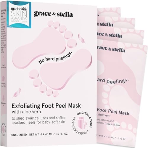 Award-Winning Foot Peeling Mask - Dr. Pedicure Foot Peel Masks (2 Pairs, Lemon) - Moisturizing Foot Masks That Remove Dead Skin, Exfoliating Foot Mask for Dry Cracked Feet, Feet Peeling Mask