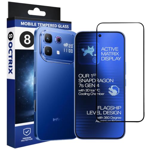 Image of Premium Tempered Glass Screen Protector Compatible for Infinix Note 60 Pro 5g with Edge to Edge Coverage - Case Friendly, Anti-Scratch & Bubble-Free Installation Kit (Pack Of 1)