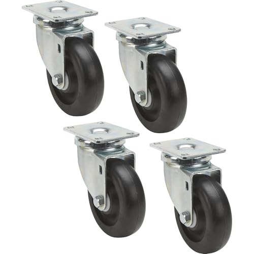 Richelieu F25082 Rubber Wheel, Swivel Plate Caster, 2 in. - Quantity 24