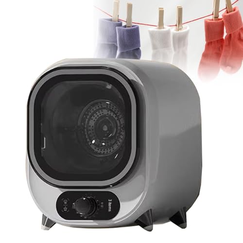 Secadora De Condensación, Secadora De Ropa Eléctrica, Mini Secadora Centrifugada Portátil, 5 Modos De Secado, Carga De 0,8 Kg, Secadora De Tambor De Acero Inoxidable, Secadora De Ropa Ventilada(White)