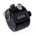 HDE Handheld 4 Digit Number Counter Mechanical Tally Lap Tracker Manual Clicker (Black)