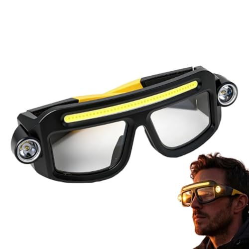 Linterna frontal recargable, LED resistente al agua recargable con gafas, para mecánico, para pesca nocturna al aire libre, ciclismo, correr, camping, senderismo, escalada, trabajo, supervivencia