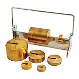 United Scientific WHST10 Brass Deluxe Slotted Weight Set with Rack, 10 Weights