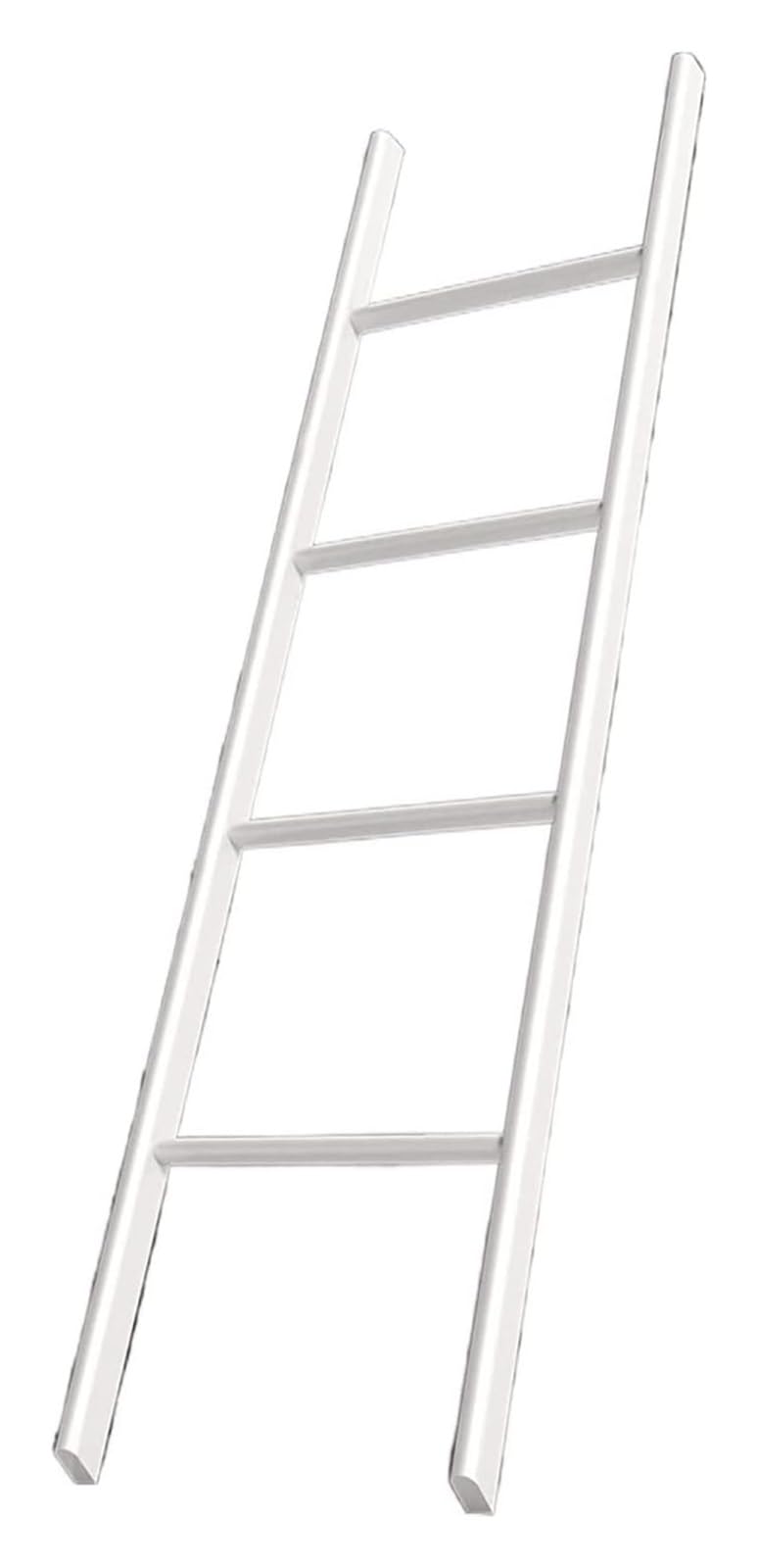 Etagenleiter, Wohnmobil-Etagenleiter, Metall-Etagenbetten Leiter for Wohnungen Schlafsaal Hubbett Wohnmobil Wohnwagen Haken-auf Loft Leiter Schwarz/Weiß(White)
