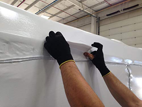 Image of TRANSHIELD Tape Multi-Purpose (White) Aggressive Adhesive, Strong, Waterproof, Industrial Grade (4 inch x 80 yds)